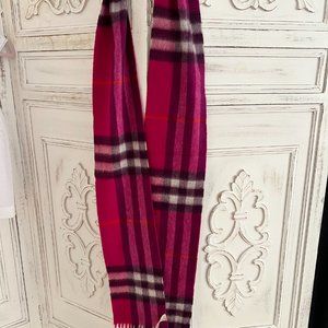 Burberry | Purple Pink White Cashmere Scarf